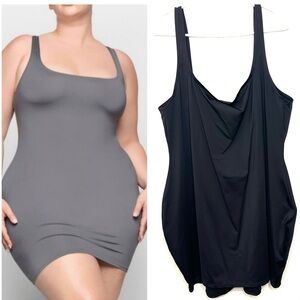 Skims Swim Tank Dress Black Size 4X New